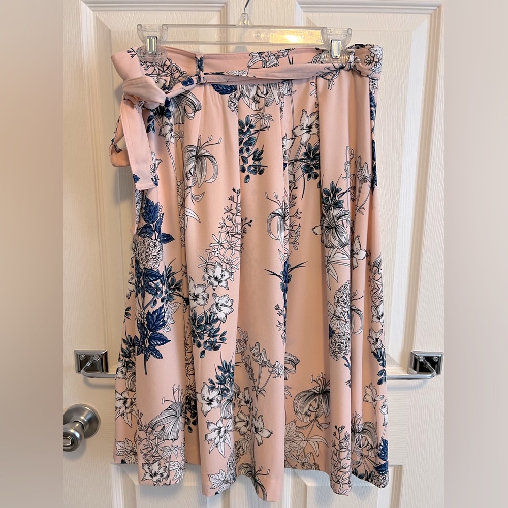 Banana Republic floral midi skirt